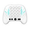 Jucarie interactiva pop it, flippy, tip consola, anti-stres, 5 moduri de joc, din abs si silicon, +3 ani, sunete si lumini model controller, alb
