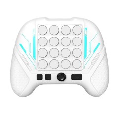 Jucarie interactiva pop it, flippy, tip consola, anti-stres, 5 moduri de joc, din abs si silicon, +3 ani, sunete si lumini model controller, alb