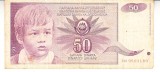 M1 - Bancnota foarte veche - Fosta Iugoslavia - 50 dinarI - 1990