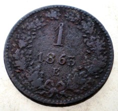 F.112 AUSTRIA 1 KREUZER 1863 E