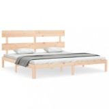 Cumpara ieftin Cadru de pat fara saltea, 200x200 cm, lemn masiv pin