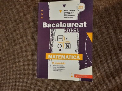 MATEMATICA BACALAUREAT 2021 GHEORGHE IUREA foto