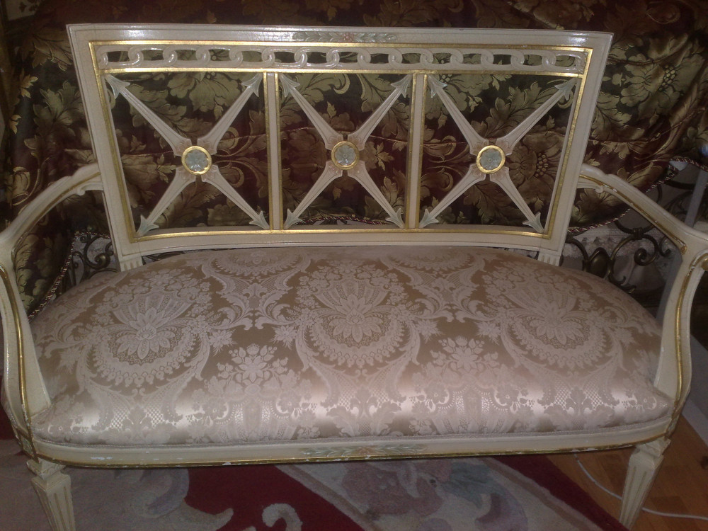 Sofa/canapea vintage/antic baroc venetian/ludovic/rococo, 1,3m | Okazii.ro
