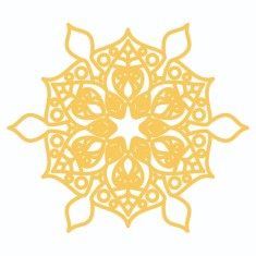 Sticker decorativ, Mandala, Galben, 60 cm, 7288ST foto