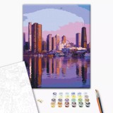 Set pictura pe numere - Metropolis at dawn | Brushme
