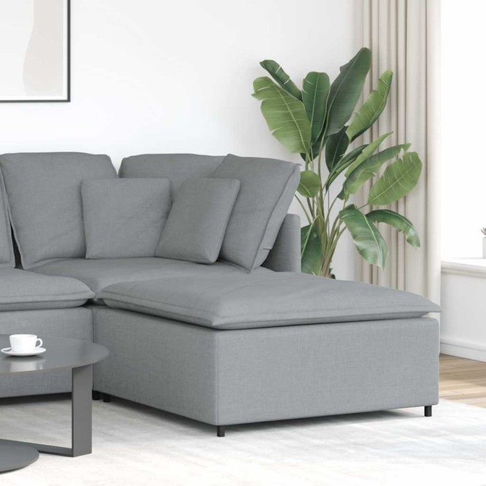 Modul taburet modular pentru canapea, gri deschis, 100x100x48 cm