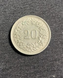 Moneda 20 rappen 1963 Elvetia, Europa