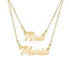 Double Name - Colier personalizat cu doua nume din argint 925 placat cu aur galben 24K