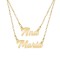 Double Name - Colier personalizat cu doua nume din argint 925 placat cu aur galben 24K