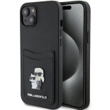 Husa pentru iPhone 15 / iPhone 14 / iPhone 13 - Karl Lagerfeld Saffiano Cardslot (KLHCP15SSAPKCNPK) - Karl&amp;Choupette