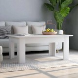Masuta cafea vidaXL, 100x60x42cm, lemn prelucrat, alb