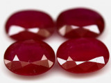 Rubine ovale 4 bucăți 9.74 ct