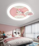 Lustra LED cu telecomanda 71W, Diametru 50cm, lumina Rece/Calda/Neutra, Roz