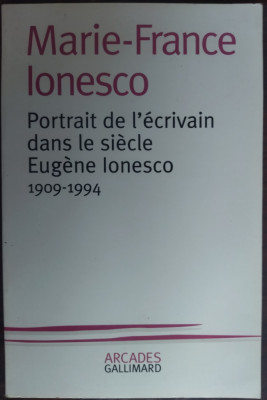 MARIE-FRANCE IONESCO/PORTRET EUGEN IONESCU/DEDICATIE-AUTOGRAF PT ALEX LEO SERBAN foto