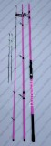 Lanseta PRO FL Black FORCE PINK FEEDER 3,90m CARBON IM10 60-180 grane 3 varfuri