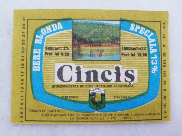 Eticheta Bere - CINCIS - Hateg . Eticheta Bere - CINCIS - Hateg .