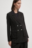 Dkny sacou culoarea negru, cu doua randuri de nasturi, modelator, D2G4A213