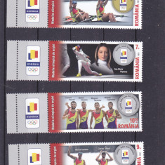 ROMANIA 2021 - MEDALII OLIMPICE 2020, TABS DIN COALA DE POSTA, MNH - LP 2335