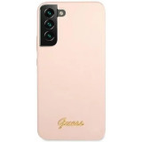 Cumpara ieftin Husa Cover Guess Silicone Metal Logo pentru Samsung Galaxy S22 Plus Pink