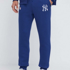 47brand pantaloni de trening MLB New York Yankees culoarea albastru marin, cu imprimeu