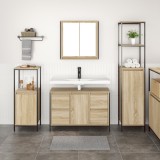 VidaXL Set de Mobilă pentru Baie 3 Piese Stejar Sonoma Lemn Prelucrat