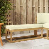 vidaXL Bancă de exterior Alb 115 x 43 x 45 cm Lemn Solid de Acacia 901674