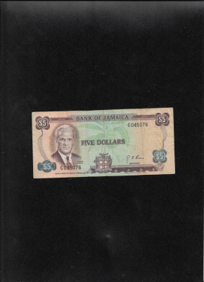Rar! Jamaica 5 dollars 1970 seria045076 foto