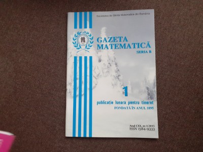 GAZETA MATEMATICA NR1/2015 foto