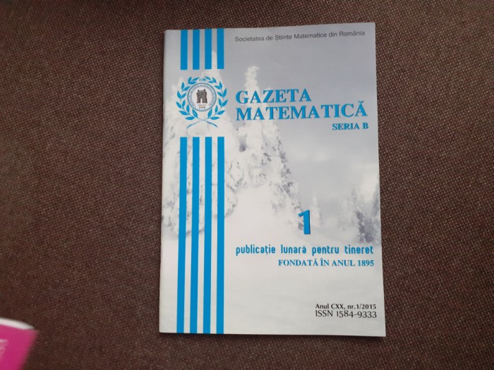 GAZETA MATEMATICA NR1/2015