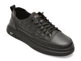 Cumpara ieftin Pantofi sport BITE THE BULLET negri, A76021, din piele naturala