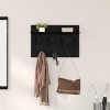VidaXL Răcător de paltoane montat pe perete cu raft Stejar negru 874428