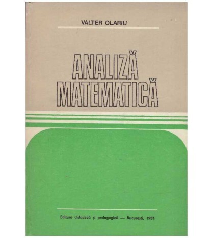Valter Olariu - Analiza matematica