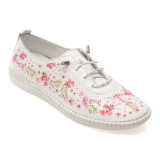 Pantofi GRYXX albi, MNB01, din piele naturala