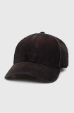 Diesel șapcă de baseball din bumbac C-RUN-WASH culoarea negru, cu imprimeu, A11361.0BLAA