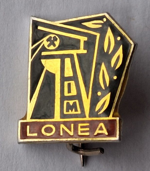 IM - Intreprinderea Miniera LONEA - insigna minerit anii 1970 - RSR