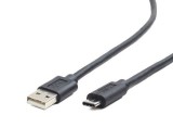 CABLU alimentare si date GEMBIRD, pt. smartphone, USB 2.0 (T) la USB 2.0 Type-C (T), 1m, negru, &quot;CCP-USB2-AMCM-1M&quot; (timbru verde 0.08 lei)