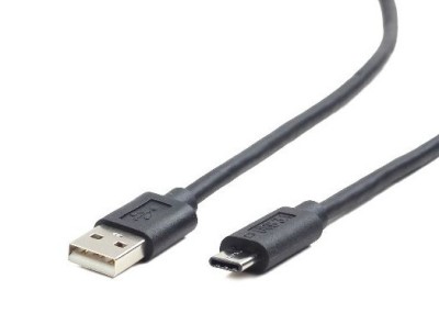 CABLU alimentare si date GEMBIRD, pt. smartphone, USB 2.0 (T) la USB 2.0 Type-C (T), 1m, negru, &amp;quot;CCP-USB2-AMCM-1M&amp;quot; (timbru verde 0.08 lei) foto