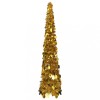 VidaXL Pom de Crăciun artificial tip pop-up, auriu, 120 cm, PET
