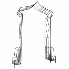 Arcada metalica, pergola, pentru gradina, ascutita, bronz antic, 173x51x260 cm GartenVIP DiyLine