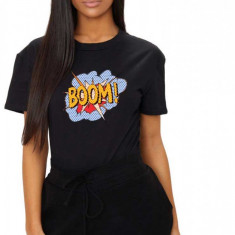 Tricou dama negru - Boom - 2XL