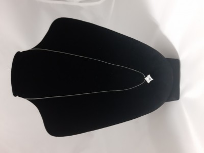 Colier argint 925 cu snur silicon foto