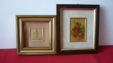 TABLOU MINIATURA PE FOITA DE AUR LOT 2 BUC. (Z3)