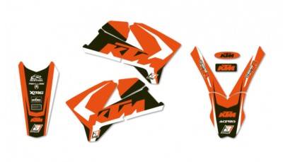 Set stikere KTM EXC 05- 07, SX SXF 05- 06 Dream 4 E2526N foto