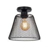 Plafoniera Moderna Klausen Loana PL1 B Negru Metal 21x21cm Corp Iluminat Minimalist E27 15W Design Elegant Pentru Hol Bucatarie Interior Distins