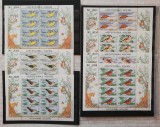 ABHAZIA 1994 - PASARI-Set 7 Coli a 8 Timbre , NEOBLITERATE - AR 43B, Europa, Fauna