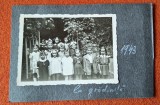 fotografie veche datata anul 1943, copii la gradinita