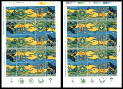 Romania 1997, LP 1442 c, Cercetasii Romaniei, 2 coli cu viniete diferite, MNH! foto