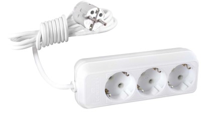 Prelungitor ceramic 015504, 3 prize, 3 m, 2500W, 3 x 1 mmp, contact de protectie foto