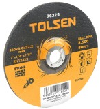 Disc Abraziv Piatra Tolsen, Centru Coborat, 180x6x22 mm