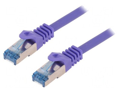 Cablu patch S/FTP 6a 2m LSZH violet 27AWG foto